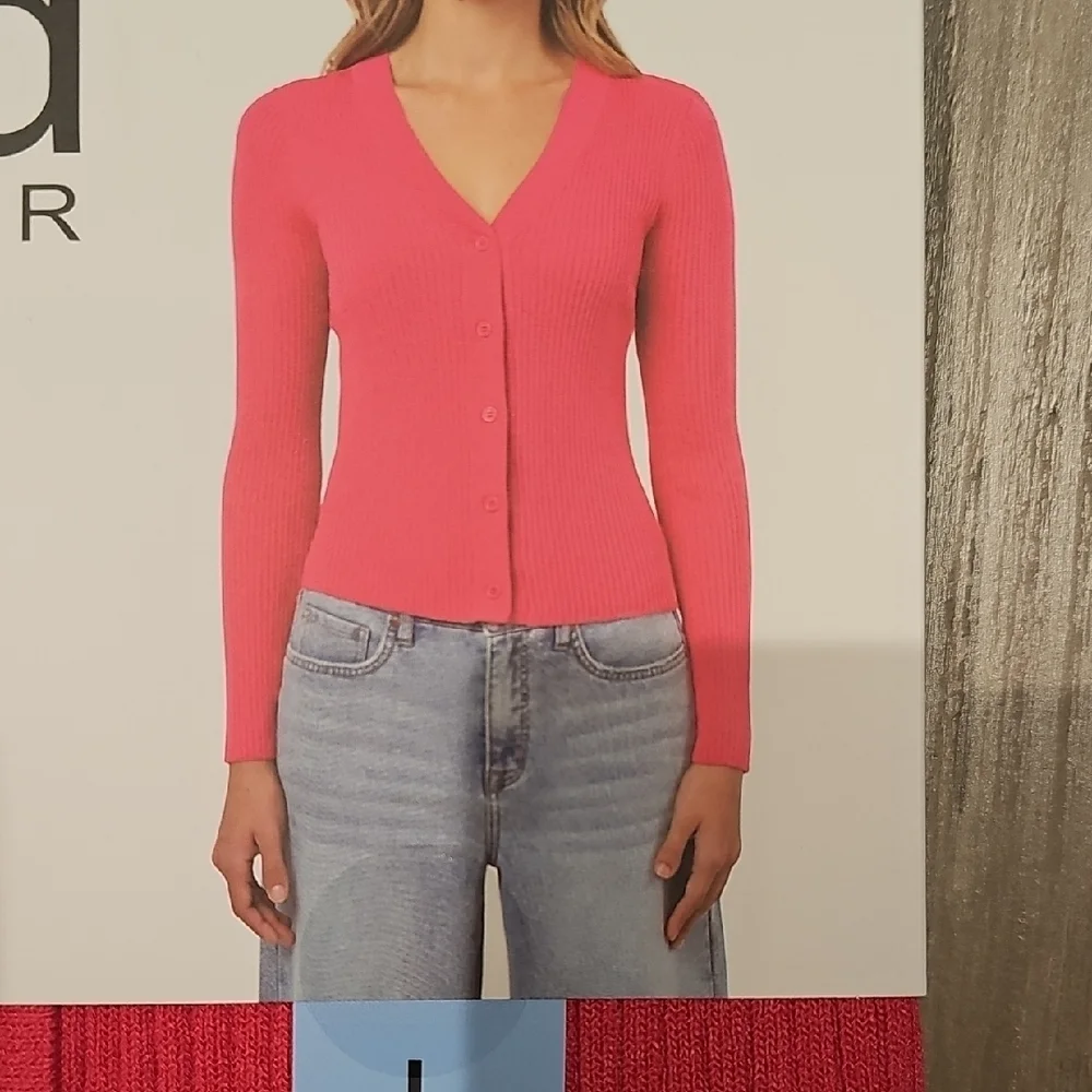 Women's Pink Long Sleeve Cardigan